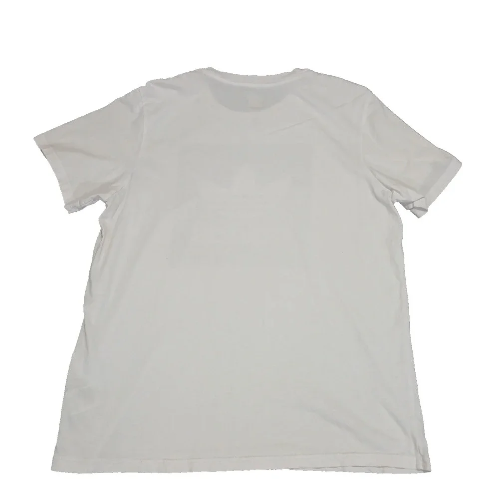 Mens‎ Adidas Solid Logo Blackbird Tee Shirt - White Black Size L